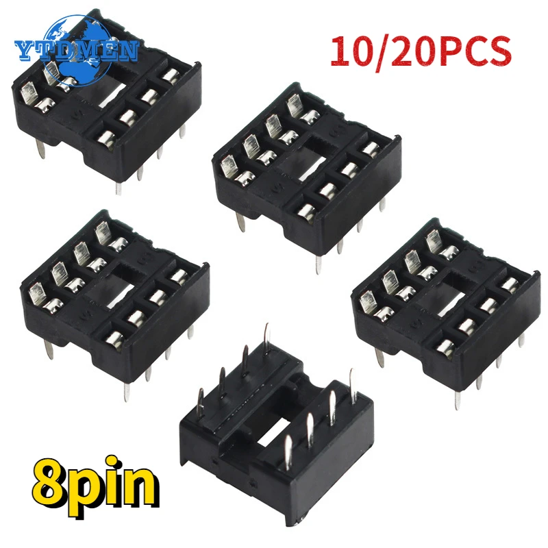 10/20PCS IC Socket Adaptor Solder DIY Sockets 8pin IC Seat DIP Kit