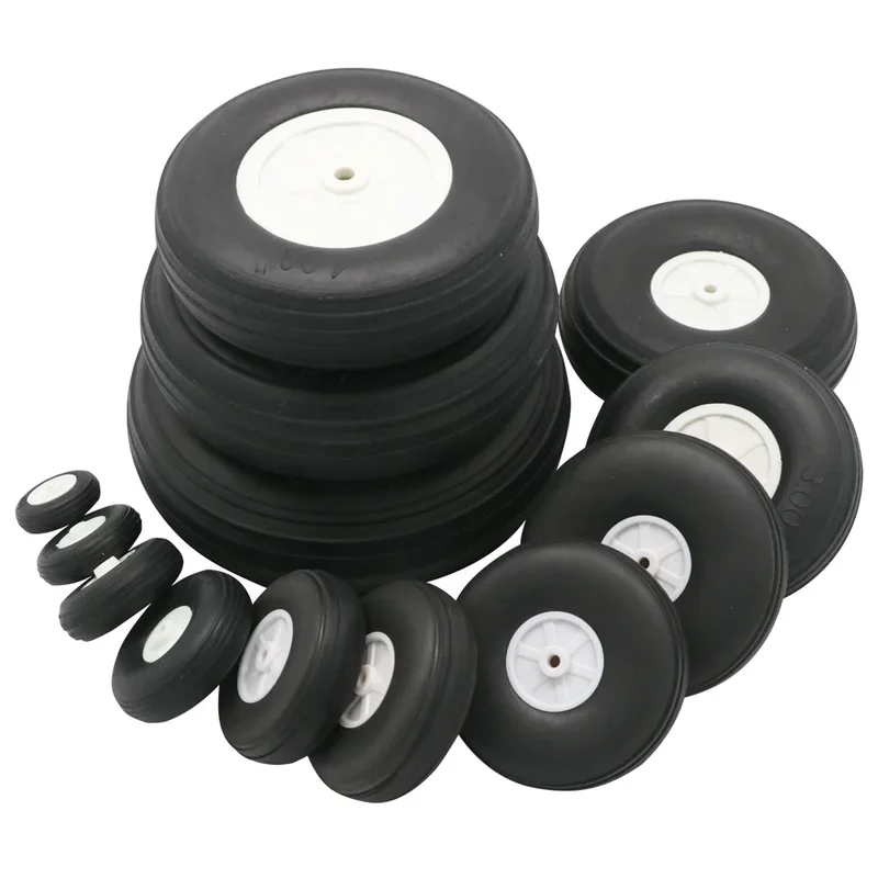 PU Rubber Foam Wheels for RC Airplane Fixed-Wing Models 1–5 Inch Durable Simulation Landing Gear Tires for Hobby Aircraft