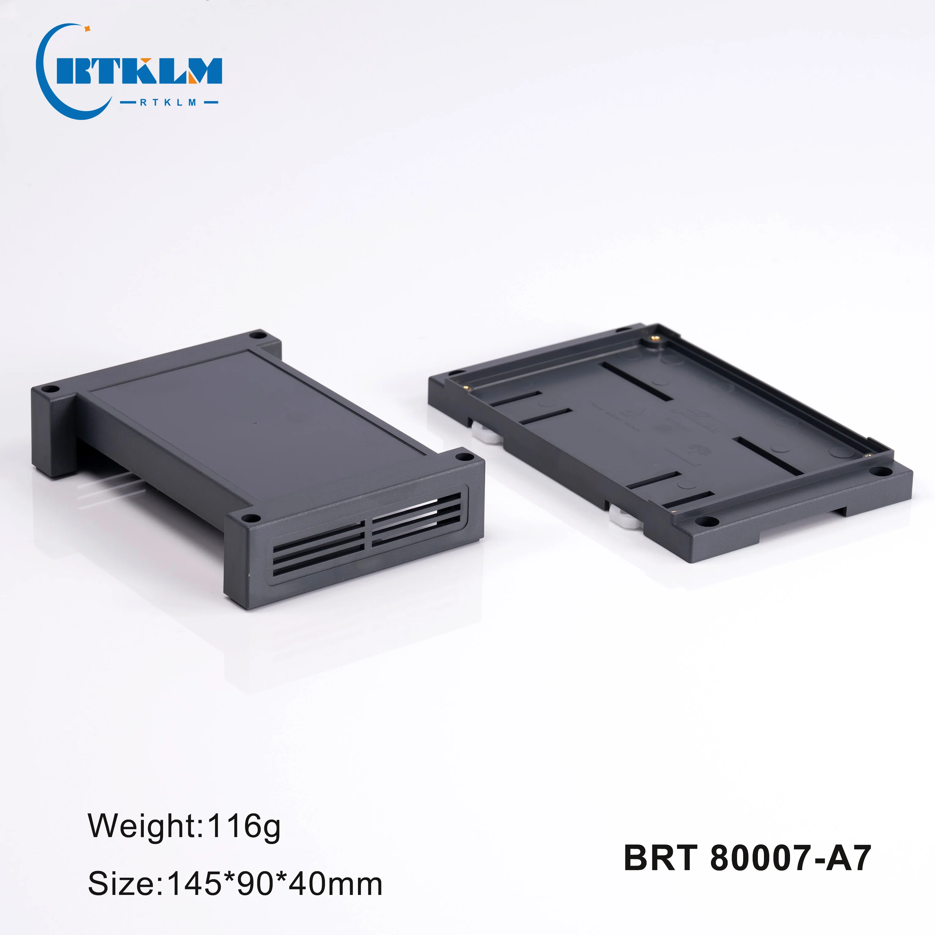 DIY Plastic Enclosure Din Rail Electronics Junction Box 145x90x40mm Rail Mounted Electronic Control Panel Housing