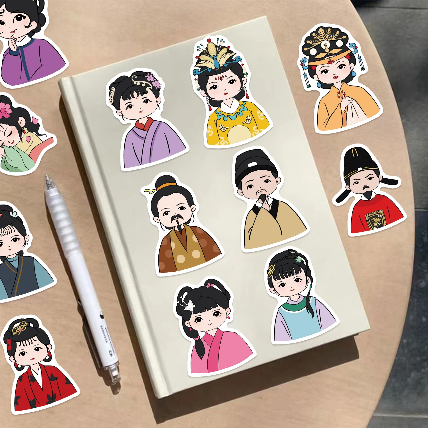 50pcs Ancient Celebrity Character Stickers For Motivational Award Class DIY Decoration Laptops Phones Books Instruments