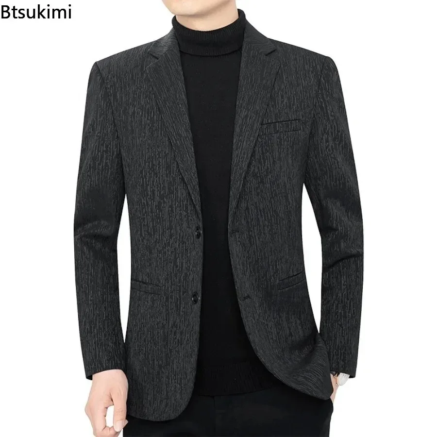 

2026 Men's Casual Blazers Jackets Black Male Business Suits Coats High Quality Men Spring Autumn Slim Blazers Jackets Coats 4XL