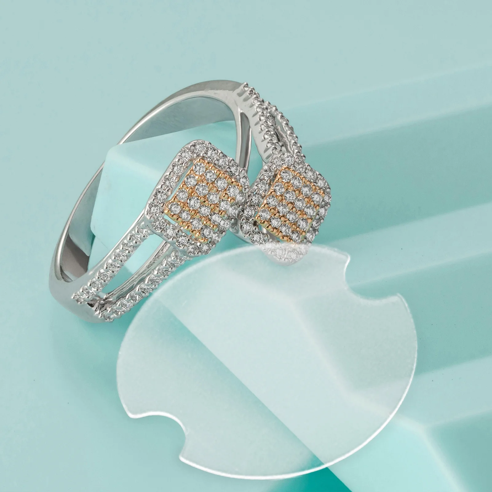 

50Pcs Ring Display Cards Round Plastic Rings Organizer Compact Jewelry Holder Showcase Stand Storage Rack Ring Holder