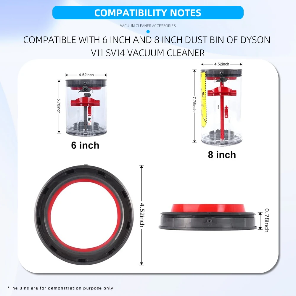 Dust Bin Top Sealing Ring For Dyson V11 V15 SV14 SV15 SV22 Dirt Cup Seal Kit With Tools Not Outsize