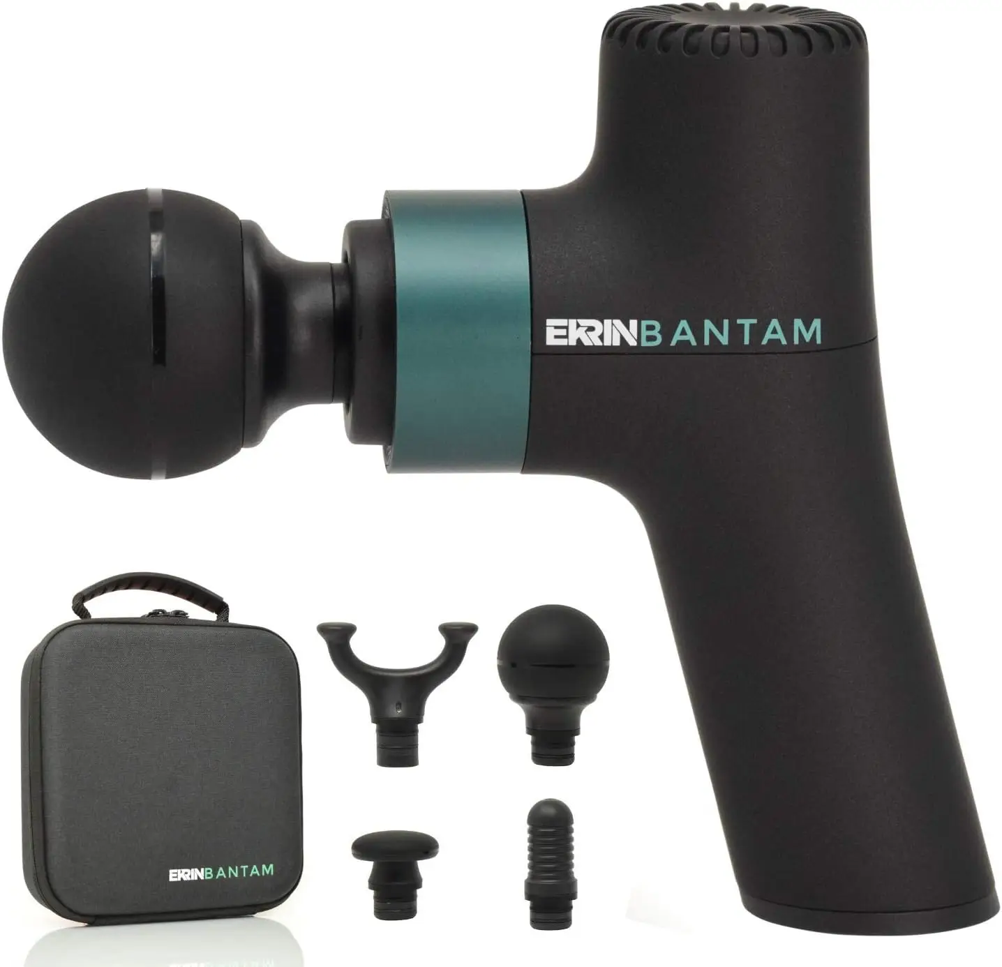 

Ekrin Athletics Bantam Mini Massage Gun - Compact Deep Tissue Muscle Massager with Adjustable Speeds & 4 Attachments - Long Batt