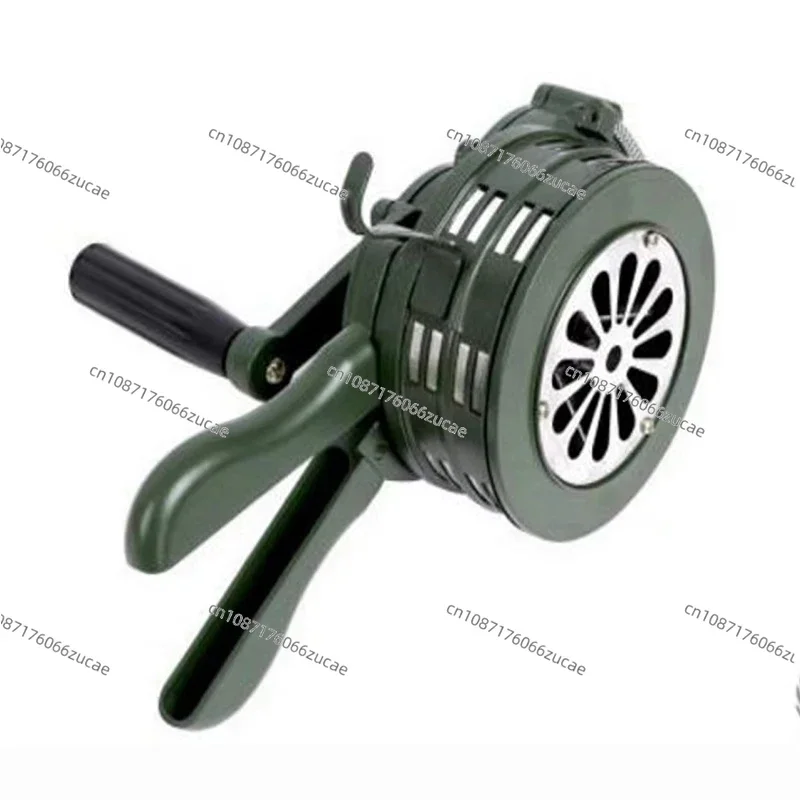 Hand Crank Siren Horn 110dB Manual Operated Metal Alarm Air Raid Emergency Safety DQ-Drop