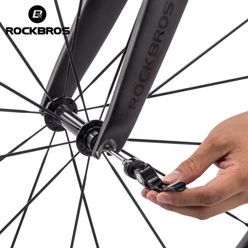 

ROCKBROS Быстросъемные оси для велосипедных колес (передние и задние QR) для MTB и шоссейных велосипедов, с рычагом-фиксатором