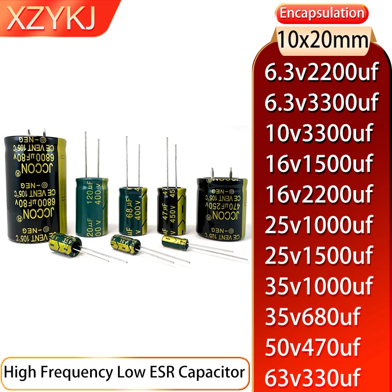 

10x20 6.3v2200uf 6.3v3300uf 10v3300uf 16v1500uf 16v2200uf 25v1000uf 25v1500uf 35v1000uf 35v680uf 50v470uf 63v330uf конденсатор