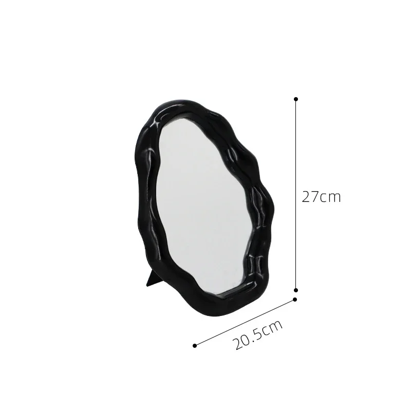 Makeup Mirror Glass Hand Portable Creative Design Salon European Bathroom Mirror Nordic Espejos Decorativos De Pared Room Decor