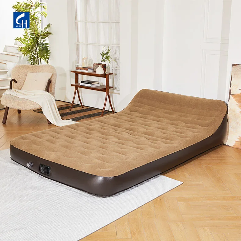 

Custom Size Modern Inflatable Folding Air Mattress Queen Camping Air Bed With Backrest for Indoor & Outdoor