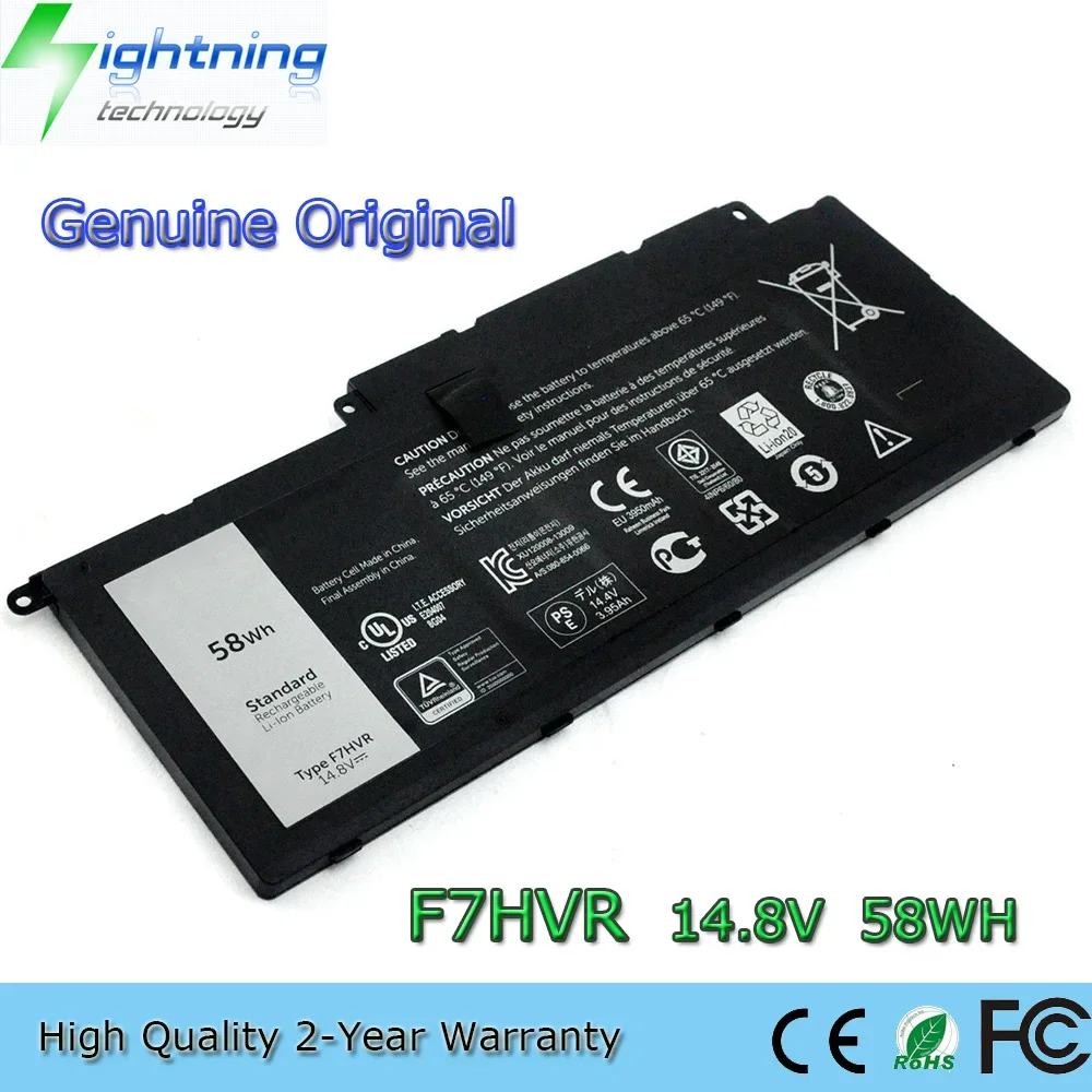 

Brand New Genuine Original F7HVR 14.8V 58Wh Laptop Battery for Dell Inspiron 15 7537 7548 17 7737 7746 062VNH G4YJM
