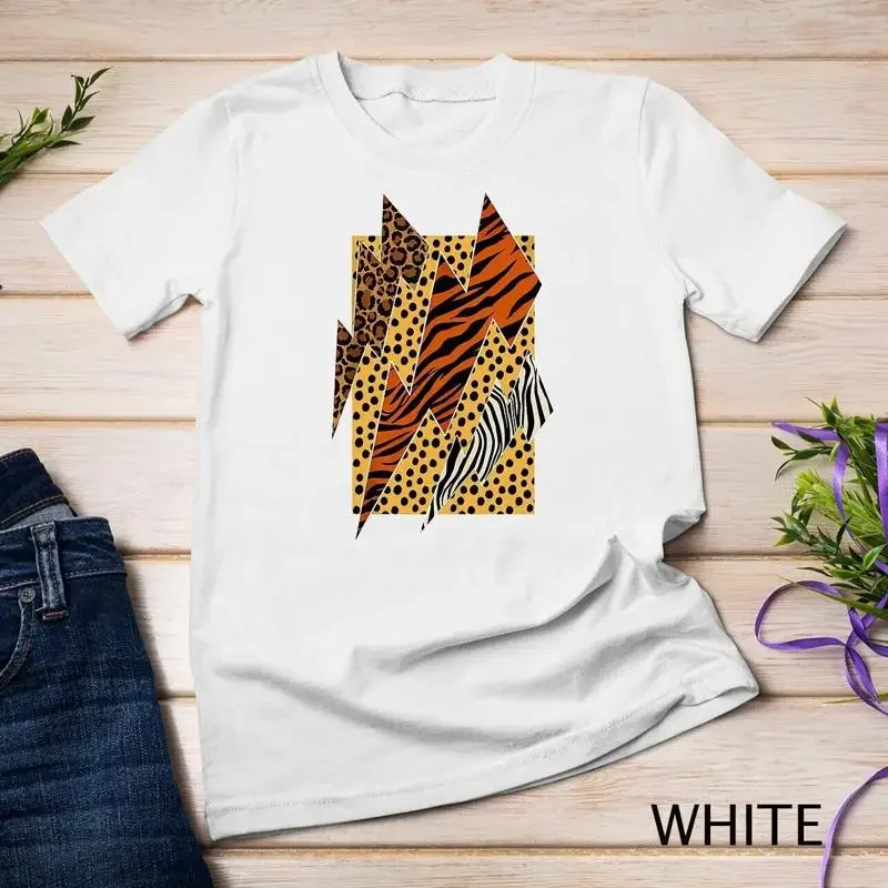 Leopard Tiger Cheetah Zebra Lightning Shirt Animal Print Unisex T shirt