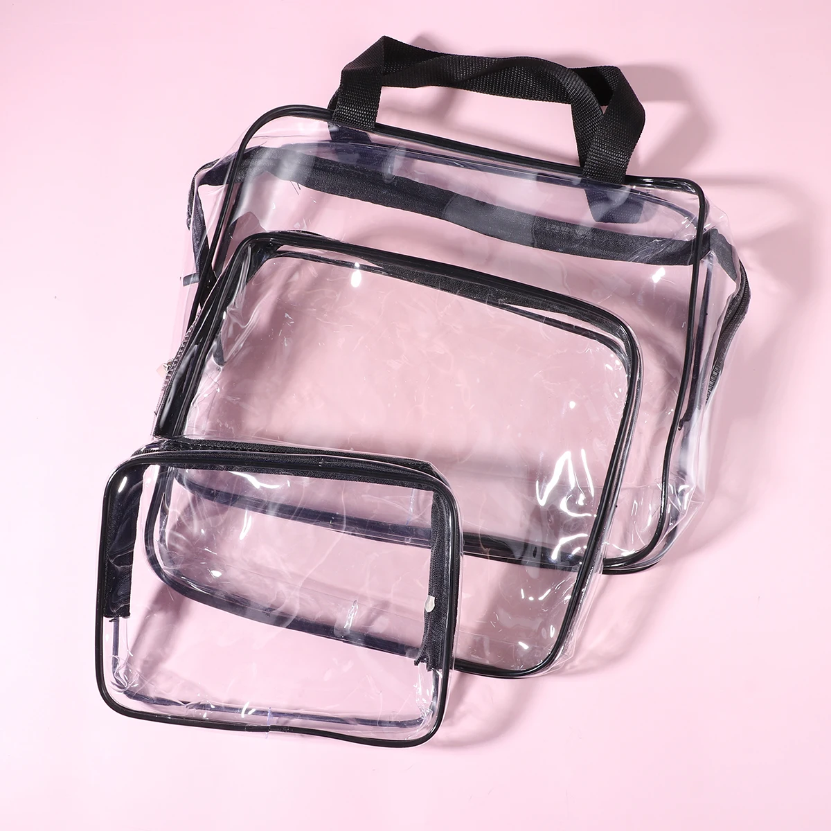 

3PCS Waterproof Toiletry Bag Large Capacity Portable Pouch Makeup Zipper Handbag Travel Storage EcoFriendly