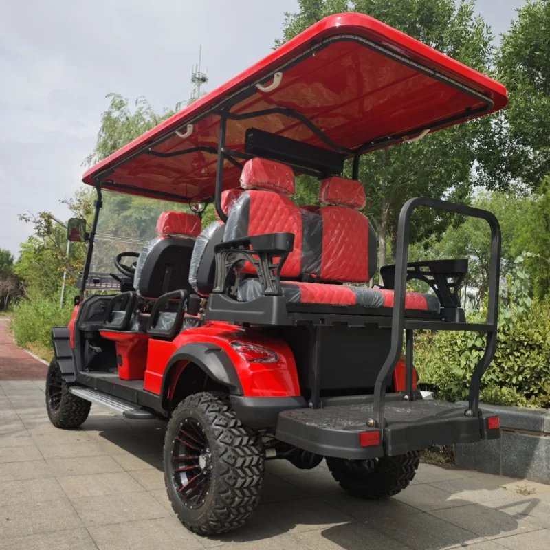 Carro de Golf todoterreno de diseño moderno, Scooter Eléctrico de 6 plazas, carrito de Golf eléctrico de caza con parabrisas plegable, altavoces Bluetooth