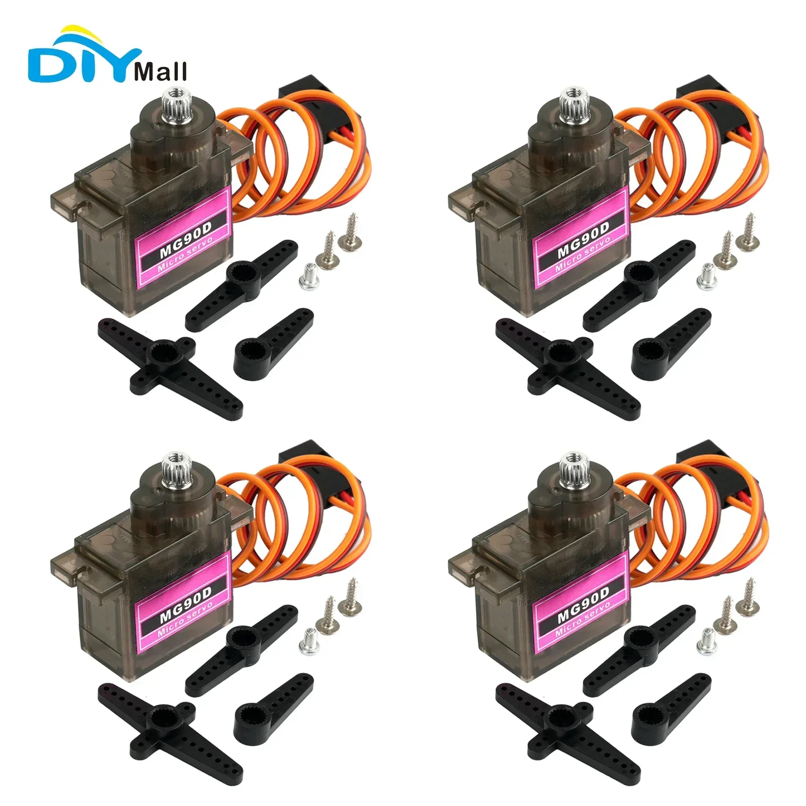 9g micro digital servo MG90D 4.8-6.0V without mechanical limit aluminum gear brush motor