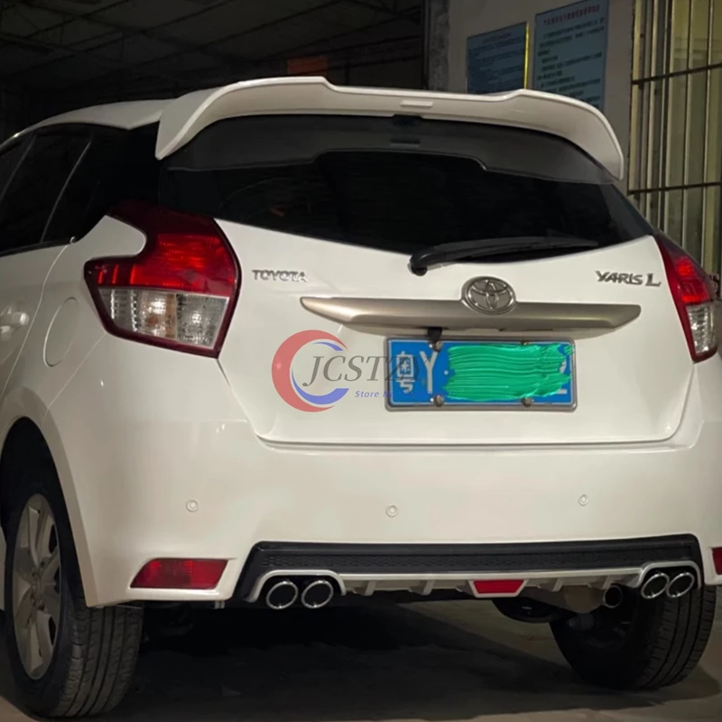 Para 2015-2022 Toyota Yaris L Hatchback maletero alerón de techo ABS plástico negro brillante alerón maletero alerón de ala