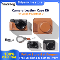 SmallRig PowerShot V1 Leather Camera Case Kit with Wrist Strap & Furry Windscreen Quick Assembly Magnetic for Canon PowerShot V1