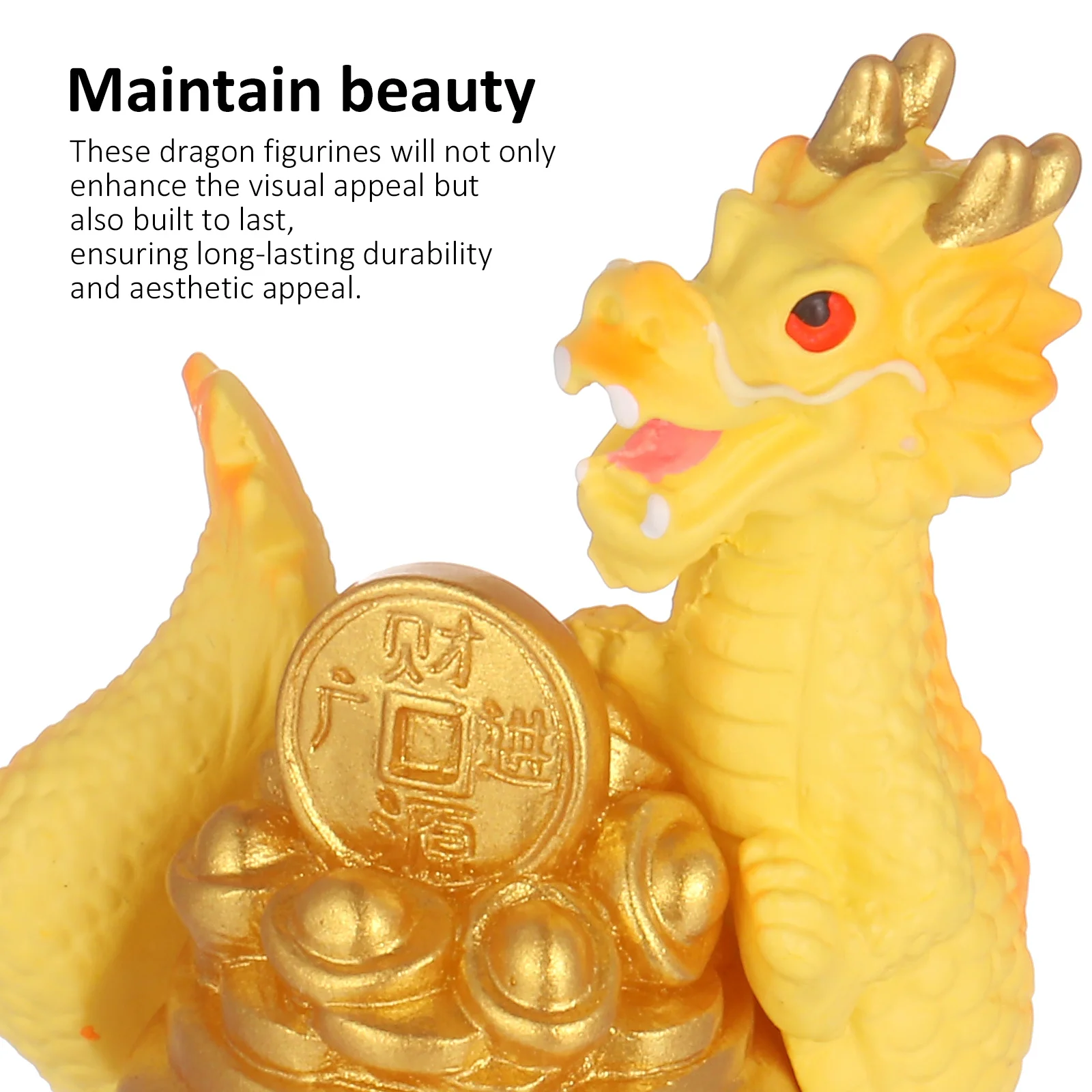

New Year Dragon Ornaments Chinese Figurines Resin Statue Mini Dragons Decorations Home