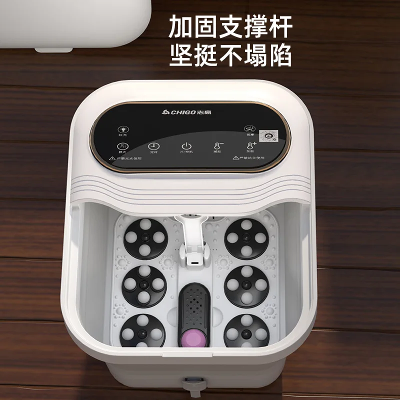 New folding foot bath, electric massage, intelligent constant temperature heating foot bucket, automatic household foot bath