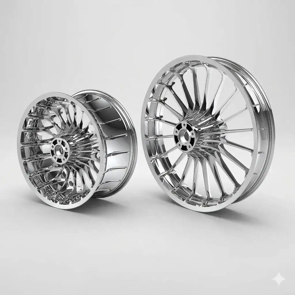 Motorcycle Chrome Tubeless Spoke Wheels A356 Aluminum Rims for 2013-2025 Softail Breakout Models