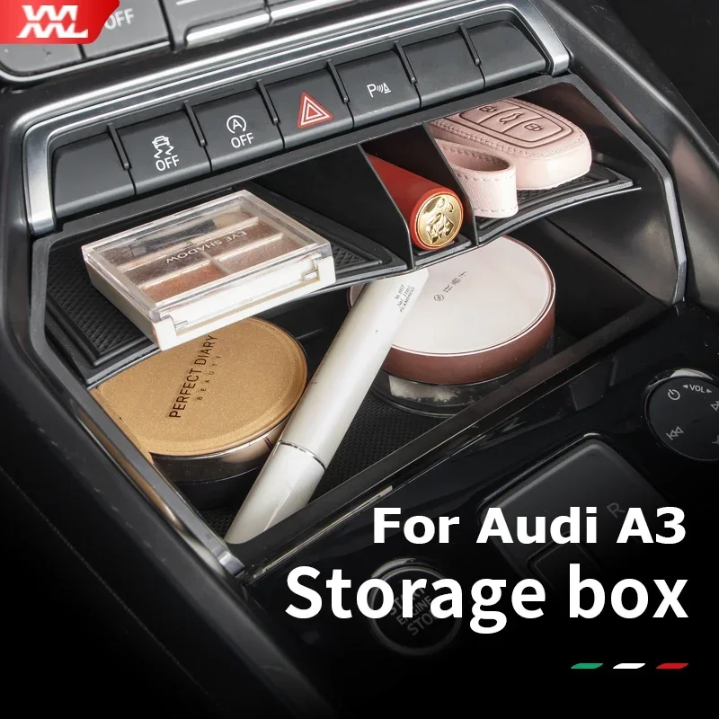LHD ABS Storage Organizer for Audi A3 S3 8Y 2022 2021 2020 Sedan Hatchback Limousine Sportback Car Interior Accessories