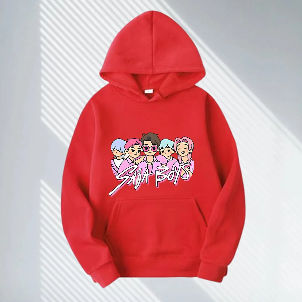 سترة نسائية بغطاء للرأس لخريف/شتاء KPop Demon Hunters مع طباعة كرتونية متعددة الألوان - ملابس رياضية كاجوال بغطاء للرأس للمراهقين