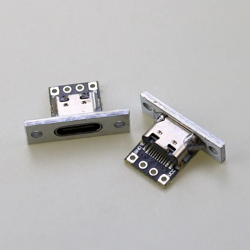 2Pcs TYPE-C Verticale Dubbelzijdig Positieve En Negatieve Plug USB3.1 Vrouwelijke Hoofd Twee Soldeer Joint Test Board Pcb board 2P4P6P