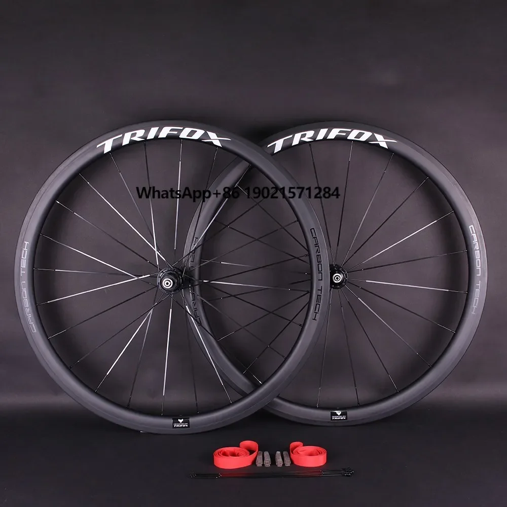 

TRIFOX Bicycle Wheel 700C Road Bike Use 12*142mm Rim Brake 38mm/45mm/50mm/60mm Bicycle Carbon Wheelset