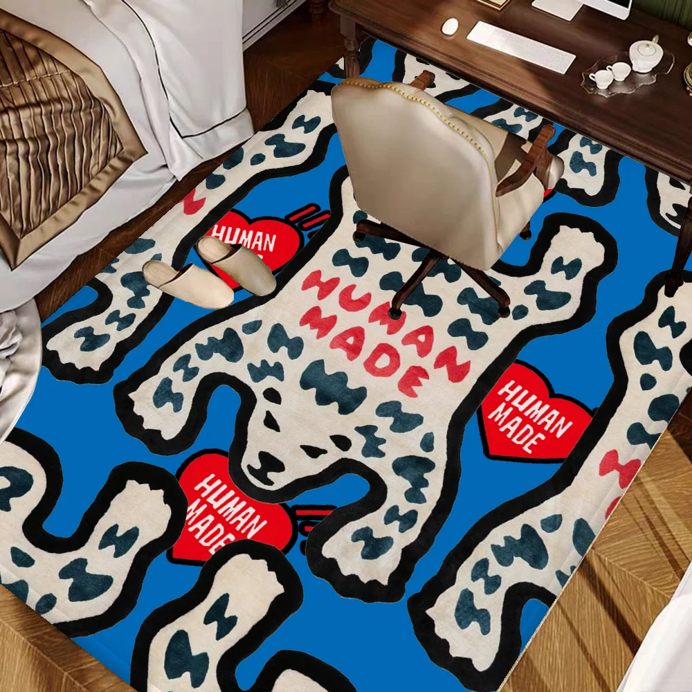 Luxury Brand NIGO H-HUMAN M-MADE Cartoon Bathroom Mat Anti-slip Absorb Water Long Strip Cushion Bedroon Mat Welcome Doormat