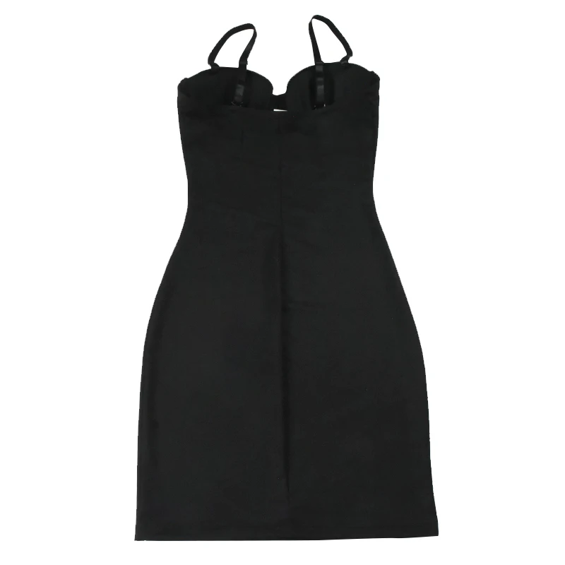 Frauen Stretch Gerade Kleid Mit Bügel Tasse Einfache Sexy Kleider Spaghetti Strap Rohr Bodycon einteiliges Bleistift Unterkleid – Detail 19
