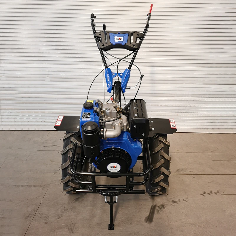 Wholesalers BISON Multi-function 186FA 10hp Diesel Power Mini Tiller 4 Stroke Gear Transmission Mini Cultivator Machine For Farm