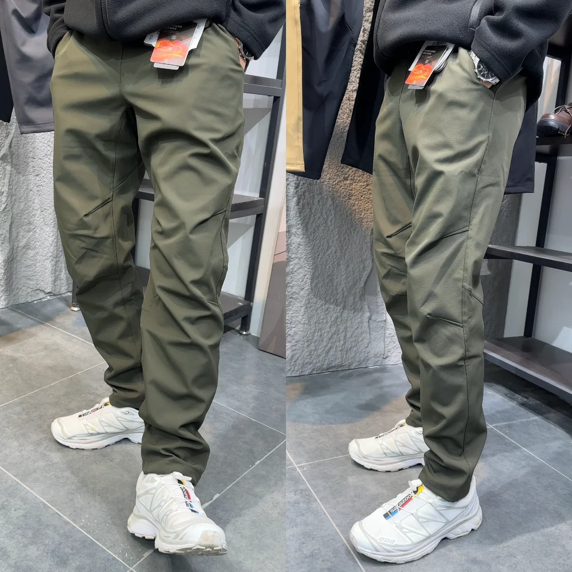 

Мужские уличные ветрозащитные водонепроницаемые брюки с флисовой подкладкой, эластичные, дышащие, 3D-крой, повседневные, с высокой эластичностью, прямые штанины