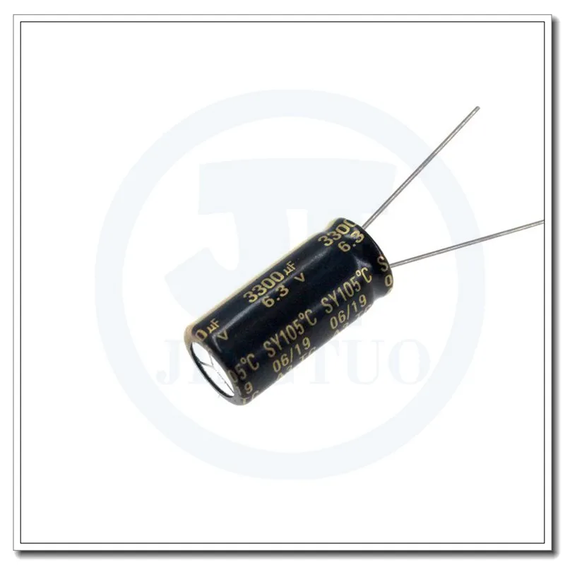 20 قطعة 3300UF6.3V 6.3V3300UF 3300MFD 10*20 مللي متر شعاعي الألومنيوم مُكثَّف كهربائيًا