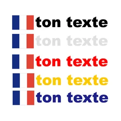 Suitable for French Flag Custom Text or Name Waterproof Reflective Car Motorcycle Helmet Styling Decorative Accessories Stickers
