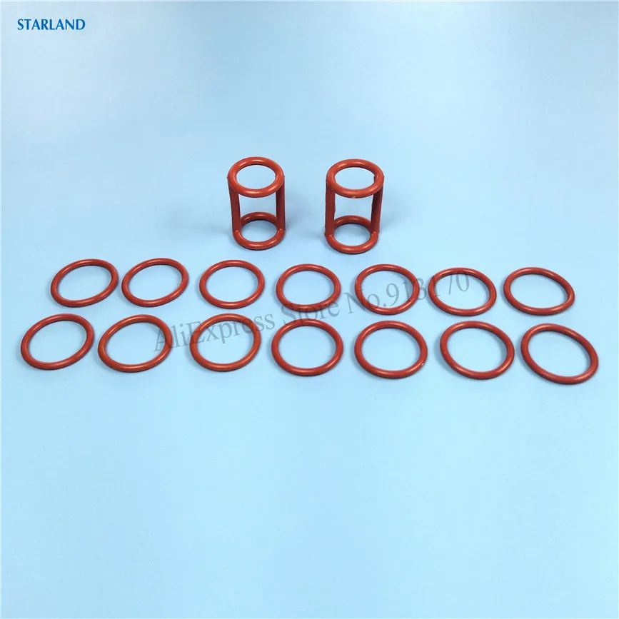 1 сумка, 16 красных прокладок, уплотнительные кольца, запасные части машины для мягкого мороженого MK, новые аксессуары, замена