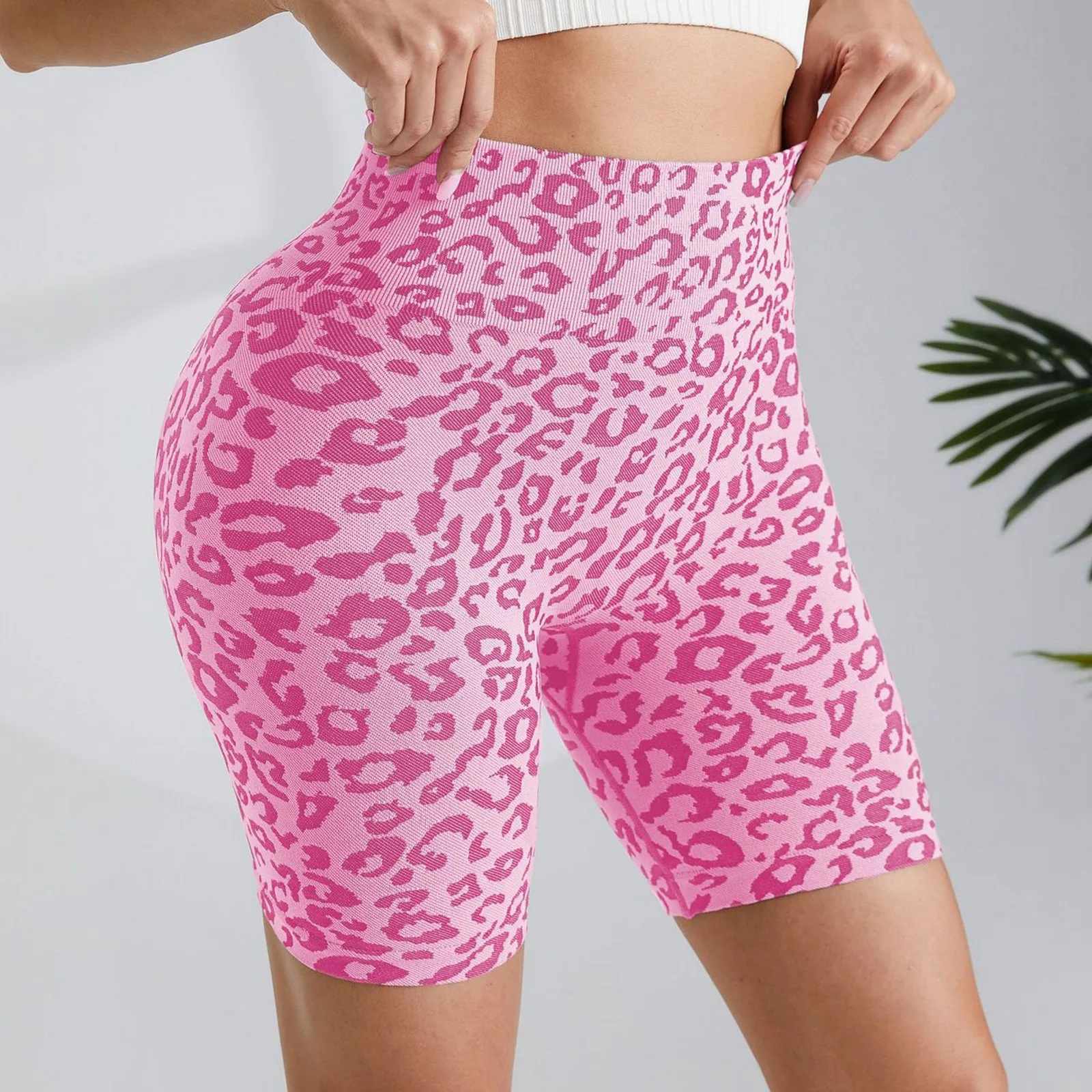 Женские брюки для йоги с леопардовым принтом, подтягивающие живот, подтягивающие бедра, шорты для фитнеса персикового цвета, спортивные штаны для отдыха на открытом воздухе
