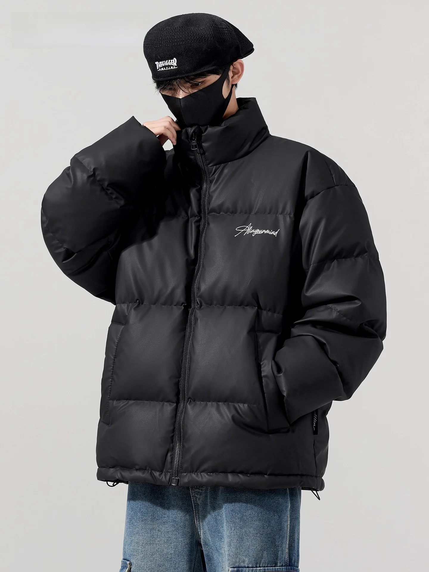 معطف Genio Lamode American Sle down Jaet للرجال والنساء شتوي دافئ من جلد البولي يوريثان معطف خبز للأزواج المطابقين ملابس خارجية #1