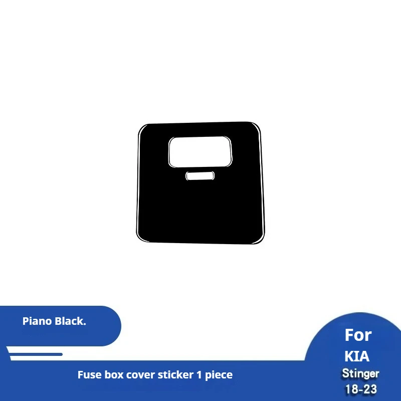 

For Kia 18-23 Stinger Piano Black Driver's Seat Storage Box Decorative Sticker Interior Modification Accessories