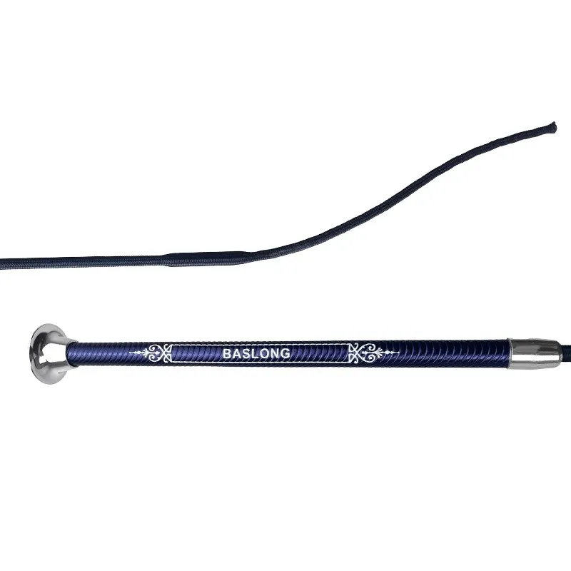 Bicz jeździecki Baslong, sprzęt jeździecki, antypoślizgowy, z włóknem węglowym owiniętym jedwabiem, 266,4 cm, smoczy bicz dla rycerzy i rycerzynek.