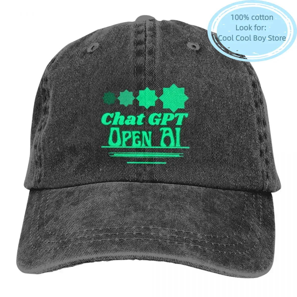 Open AI Typography Baseball Cap Men Cowboy Hats Women Visor Protection Snapback ChatGPT Caps