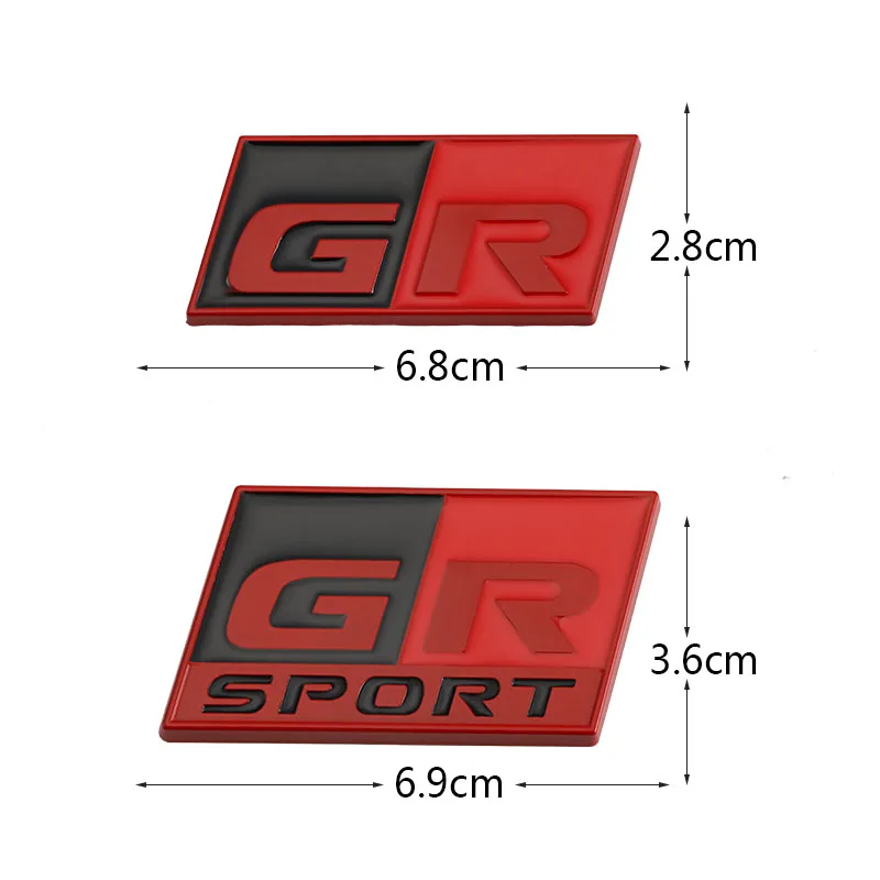 Car Sticker GR Sport Decal Front Hood Grille Emblem Badge for Toyota HV YARiS RZ RC RS Prius Lexus Harrier GRMN Logo Stickers