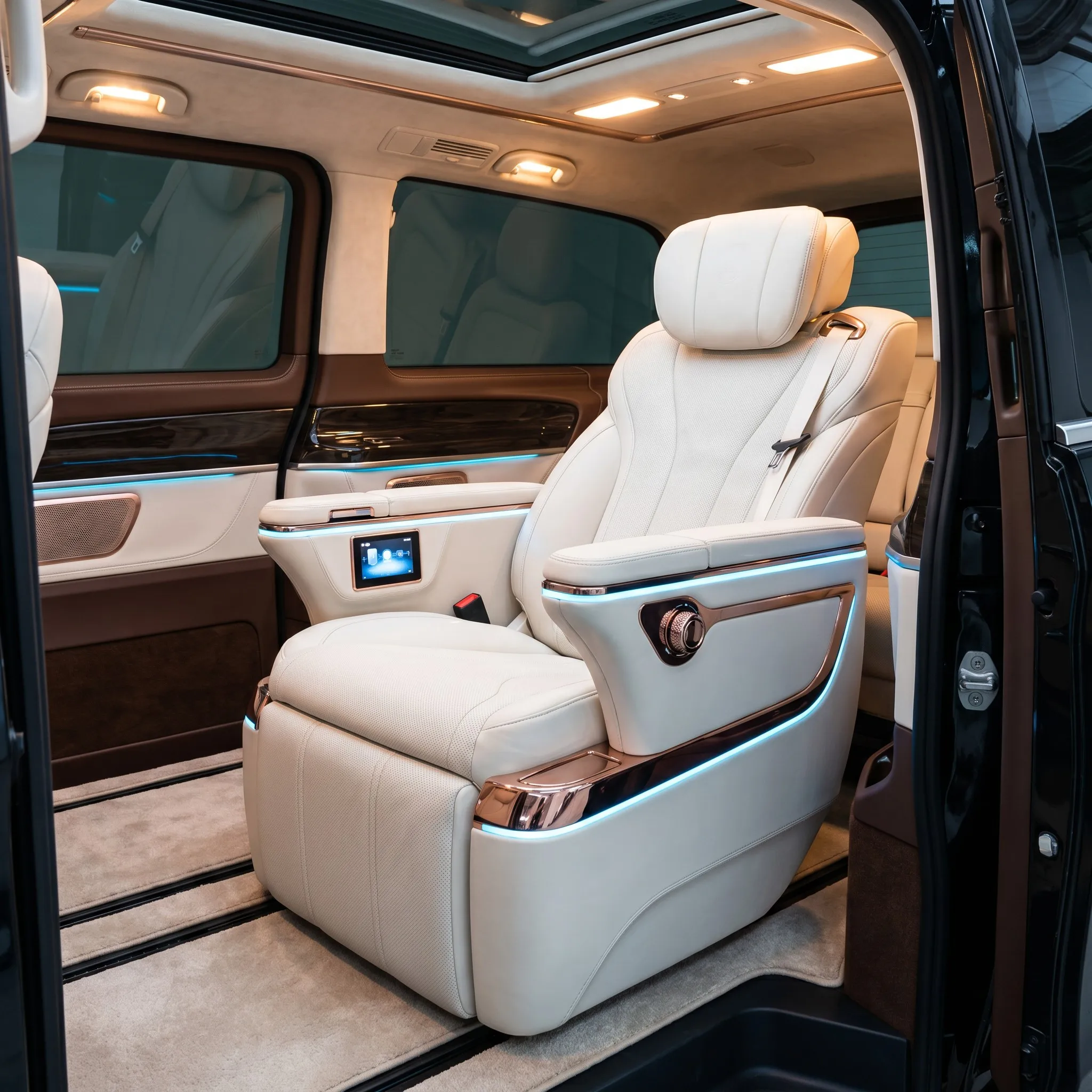 ISO Certified PVC Leather Car Seat Assembly Flame Retardant Material OEM Custom Bus Coach Seats