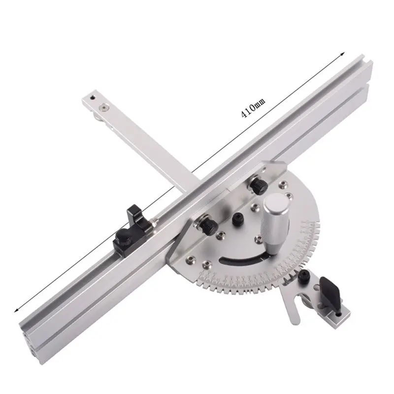 Alat Bantu DIY Premium-Push Handle Adjustable Angle Disc Slide Woodworking Aluminum Push Ruler Bandsaw Inverted Trim