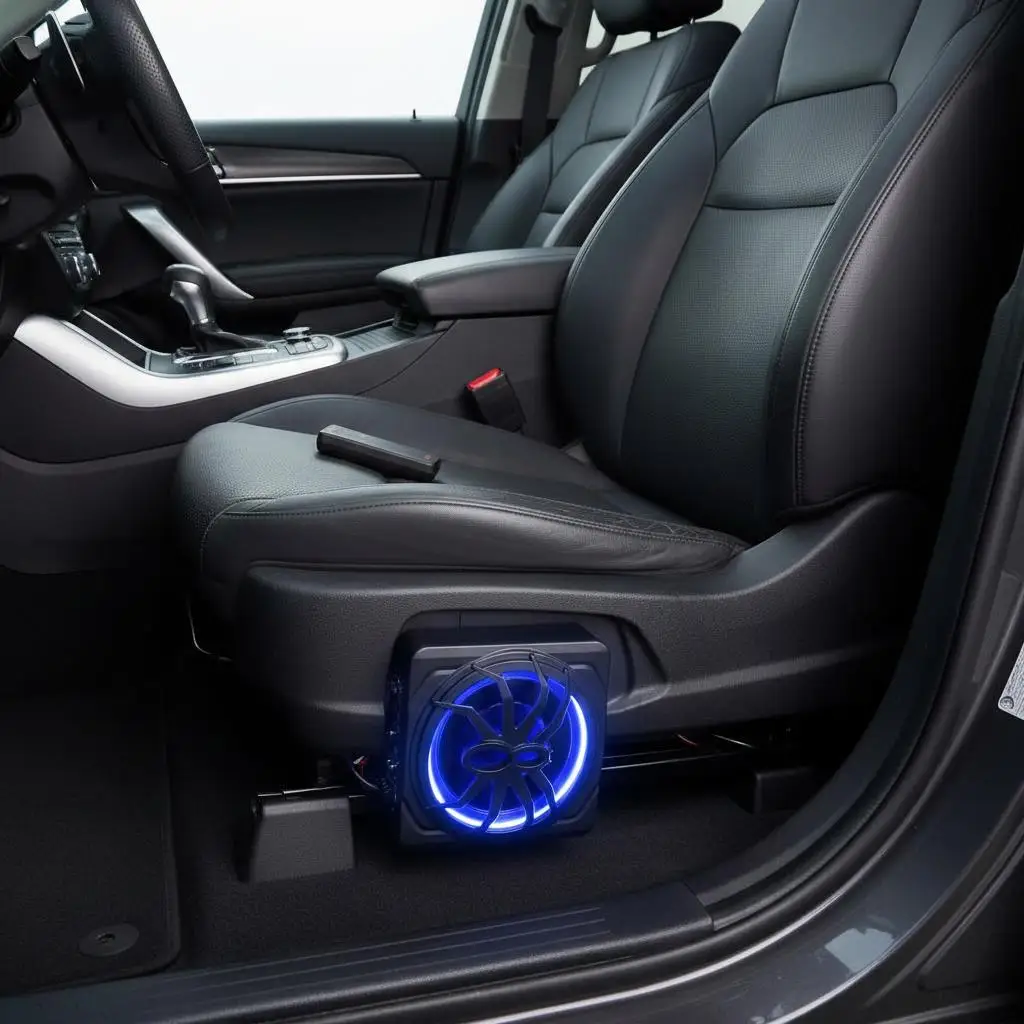 Unter-Sitz-Subwoofer, 440 W, schlanker Auto-Subwoofer-Lautsprecher, 254 mm, Verstärker