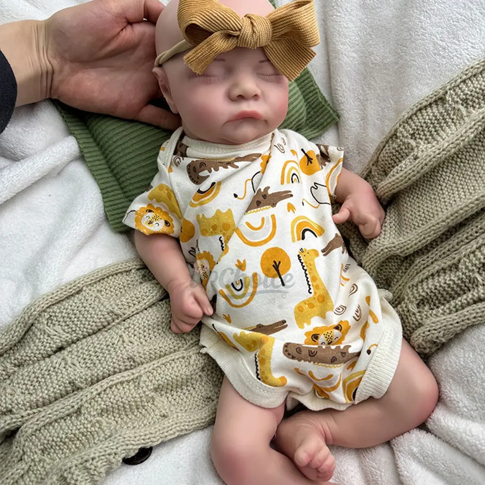

Водостойкая окрашенная 17-дюймовая силиконовая кукла Reborn Baby Boy Asleep для новорожденных, реалистичные детали для любителей, коллекционная детская игрушка
