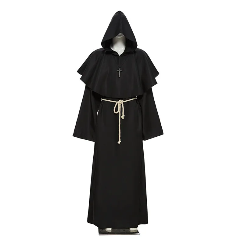 Medieval Monk Wizard Priest Costume loween Ladies Ethnic Stage Performance Clothing Unbranded Cusizable Size