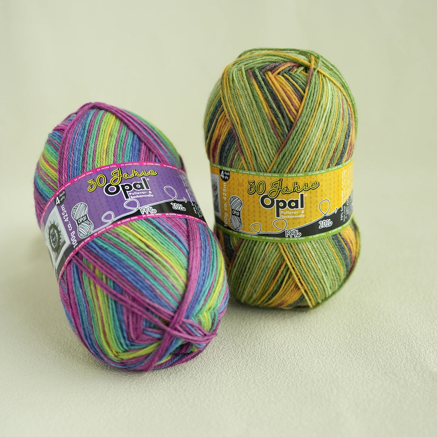 1 Ball 100g Opal – 30 Years of Opal 4 Ply Sock Yarn: 75% Wool, Self-Patterning Knitting Yarns