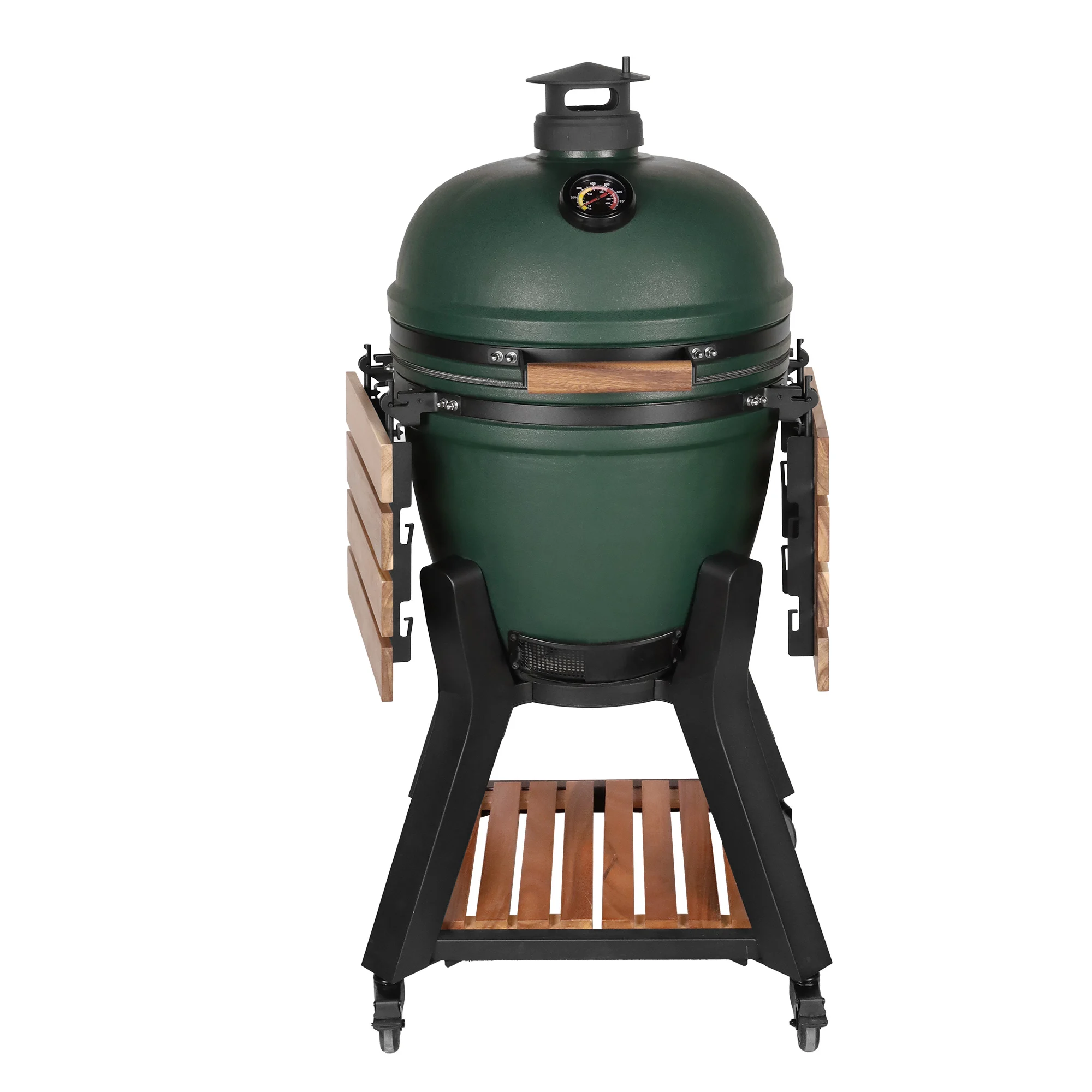 SEB 21 Inch Kamado Grill Ceramic Charcoal Smoker Compact Size, Full-Featured BBQ for Backyard, Patio & Balcony Outdoor Cooking