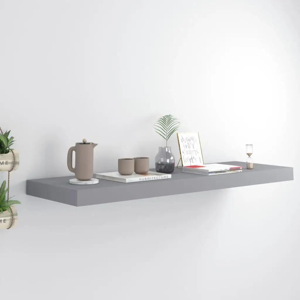 80x23. for X3 .8 cm Grey Floating Wall Shelf - Stylish Storage Solution