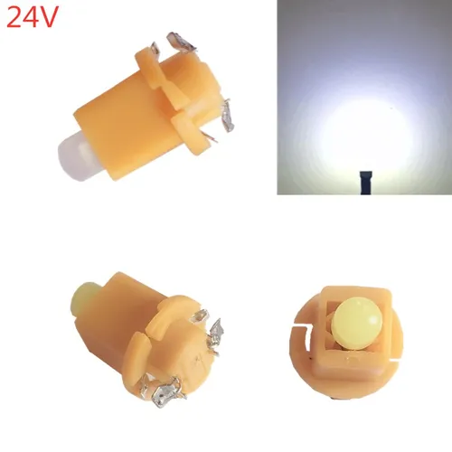 10 Uds. Luz verde para salpicadero de coche, Mercedes Benz, BMW, Opel, Volvo, 12V 24V, 1,2 W, tomas de corriente blancas, indicador de luz de conducción