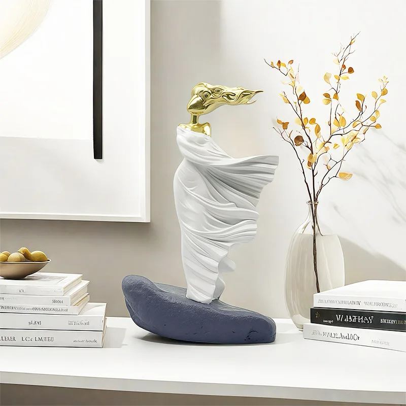 

Modern Creative Abstract Girl Sculpture Table Decor Statue Living Room TV Cabinet Wine Cabinet Ornaments Resin Crafts Home Decor